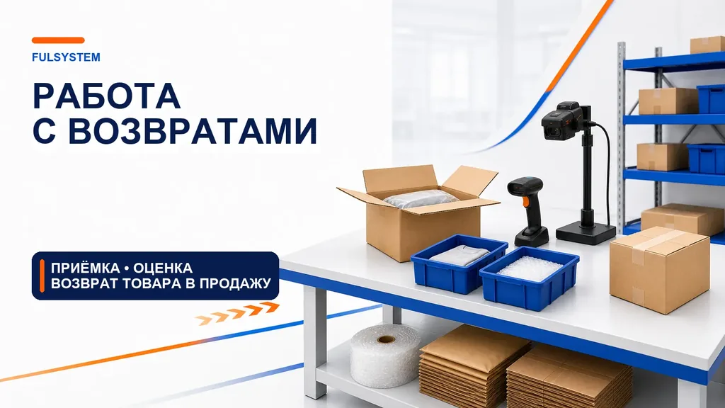 Иллюстрация: обработка возвратов с ozon и wildberries на складе фулфилмента