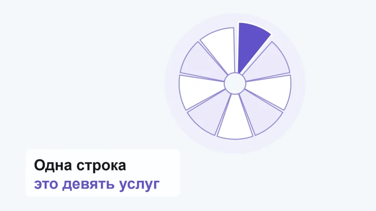 Диск, разрезанный на девять секторов, один сектор выдвинут из круга и залит фиолетовым